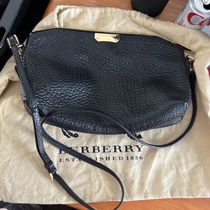 Black leather Burberry crossbody.